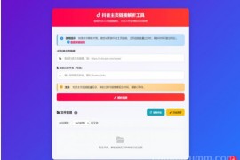 抖音主页视频链接解析工具源码